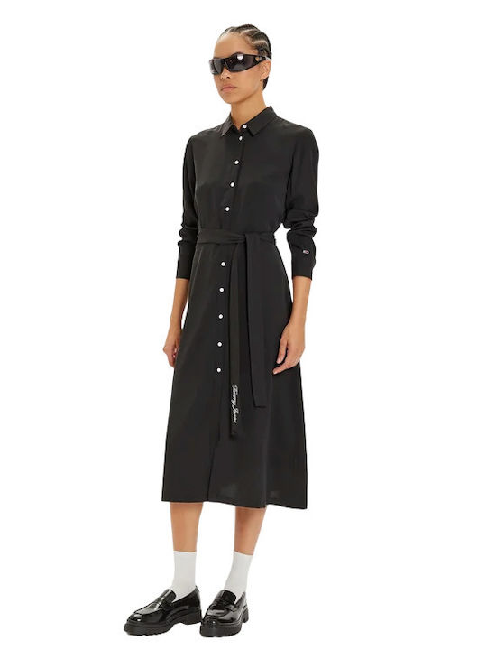 Tommy Hilfiger Midi Dress Black