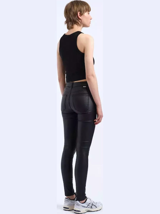 Дамско Текстил Панталон със Skinny Крoйка Black