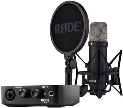 Rode NT1 Signature + AI-1 Studio Kit MK2 - Complete Studio Set Σετ Πυκνωτικό Μικρόφωνο XLR / USB Shock Mounted