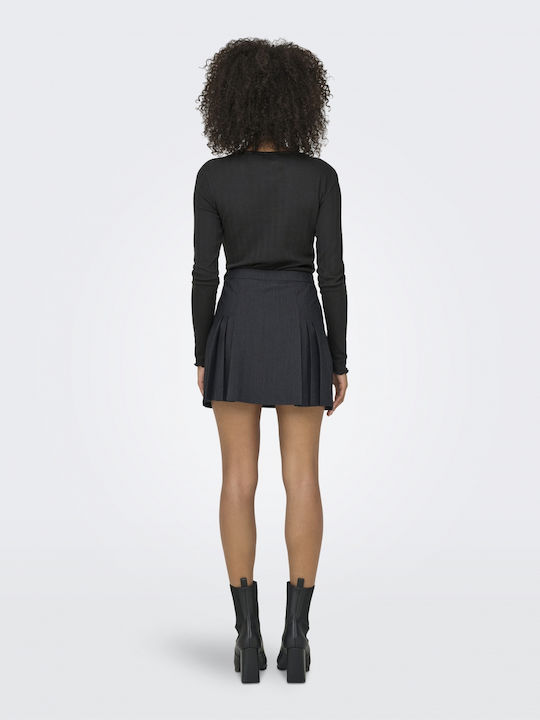 Only Pleated Mini Skirt Charcoal