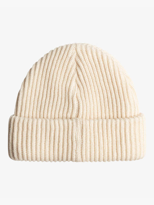 Billabong Alta Beanie Beanie with Rib Knit in White color