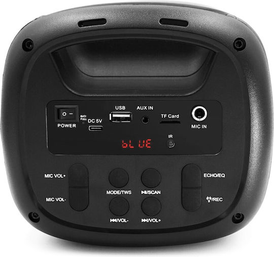 Karaoke Speaker with Wired Microphone and Lighting Effects Squeak Beatflow BT 5.0 + EDR SQ1005 Black