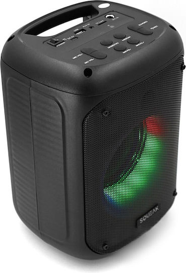Karaoke Speaker with Wired Microphone and Lighting Effects Squeak Beatflow BT 5.0 + EDR SQ1005 Black