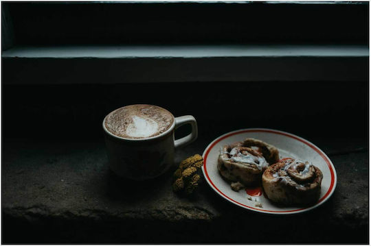 Πίνακας Cup Coffee Cinnamon Rolls Φλιτζάνι Καφέ Ρολά Κανέλας 150x100
