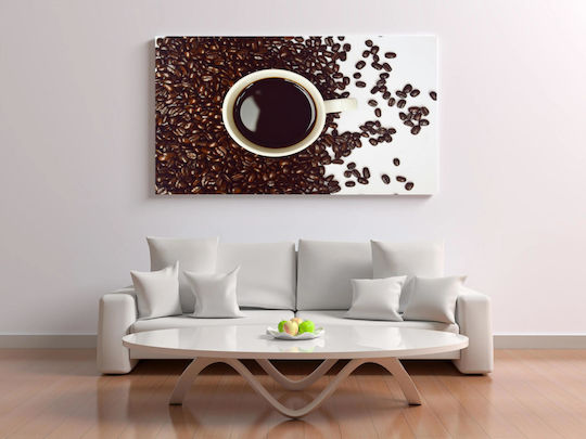 Gemälde Tasse Kaffee Kaffeebohnen 150x100
