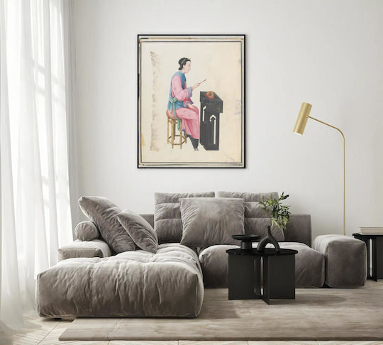 Aquarellgemälde Musiker spielt Mu Yu Chinesisch 70x100
