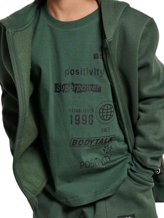 Athletic Kids Cardigan Cotton with Hood JADE