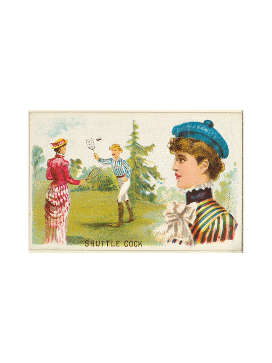 Painting Shuttlecock From Games Sports Series N165 Old Judge Cigarettes 100x70