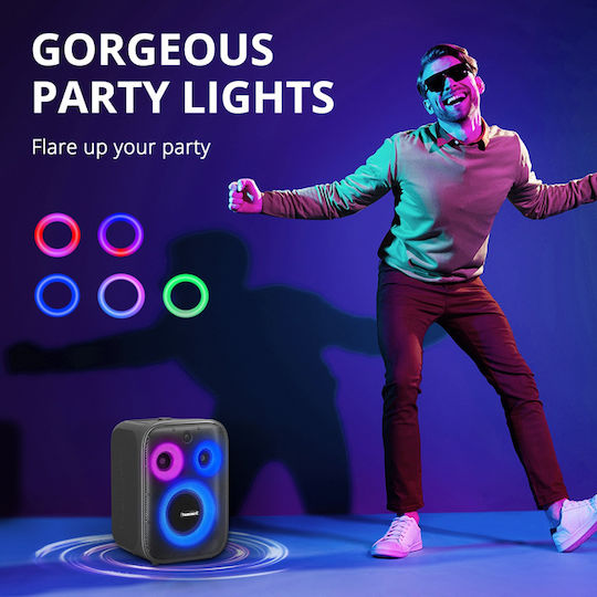 Tronsmart Ηχείο Karaoke με Ασύρματα Μικρόφωνα και Εφέ Φωτισμού Halo 200 Μαύρο
