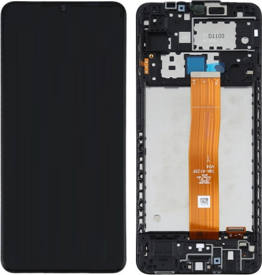 O ecran cu Mecanism Tactil și Cadru pentru Galaxy A12 (Negru)