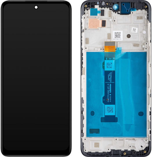 Motorola Οθόνη mit Touch-Mechanismus und Rahmen für Motorola G42 (Schwarz)