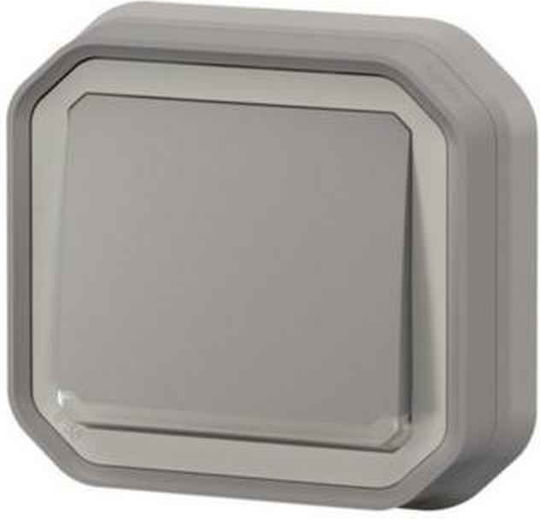 Legrand Plexo N Complete Wall Push Button with Frame Gray 069822L