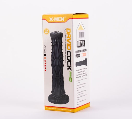 X-Men Dildo με Βεντούζα Μαύρο 31cm