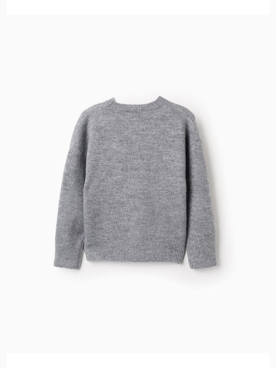 Zippy Kids Sweater Long Sleeve Grey Dark Grey Melange