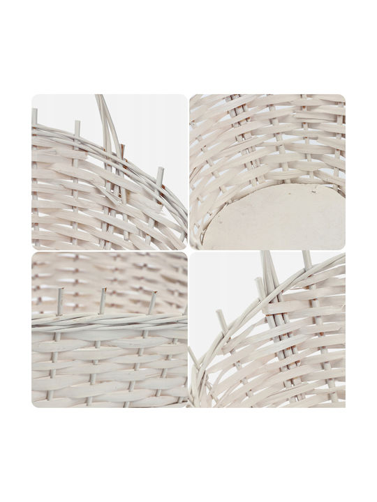 Kadax White Small Wicker Gift Basket