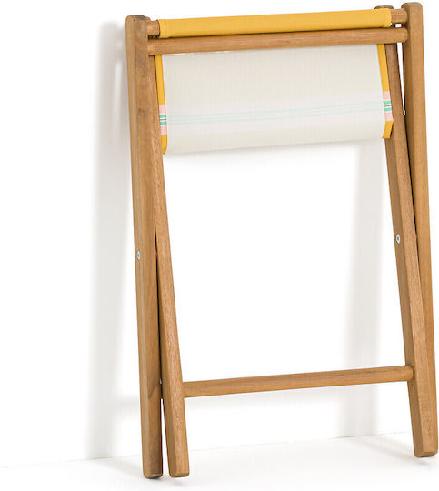 Taburet Din Lemn Pentru Exterior Galben 40x42x46cm