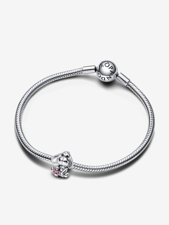 Pandora Charm Ματάκι από Ασήμι Ροζ
