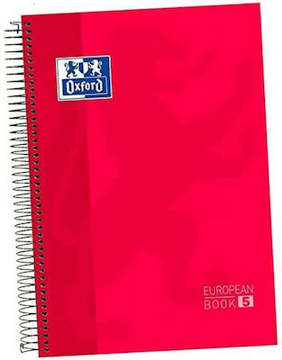 Oxford Spiral Notebooks Ruled 120 Sheets Red 5pcs 238760