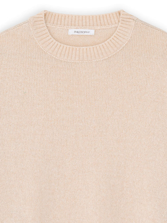 Philosophy Wear Damen Langarm Pullover Wolle Vanilla