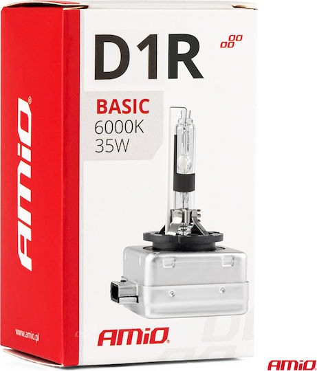AMiO Лампи Автомобила Basic D1R Ксенон 6000К Хладно бяло 12V 35W 1бр
