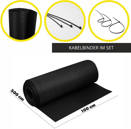 Kadax Διαχωριστικό Σκίασης Μαύρο 1x5m