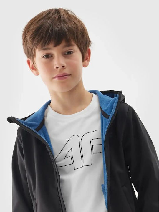 Kids' Sports Jacket with Hood Black