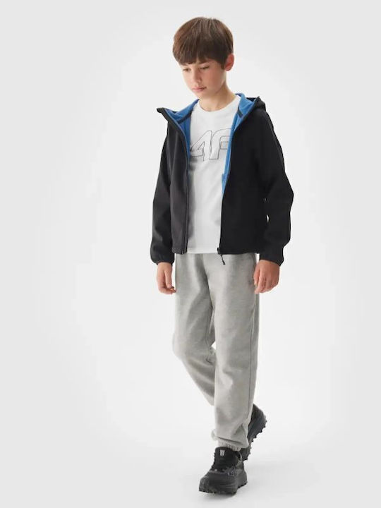 Kids' Sports Jacket with Hood Black