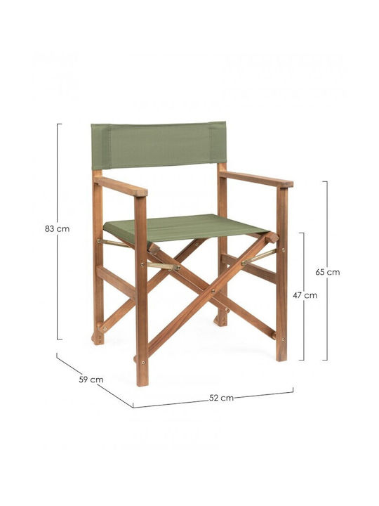 Director's Chair Wooden Noemi Musk Green