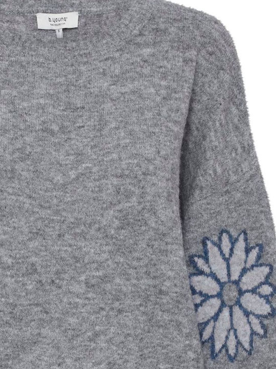 Women's Long Sleeve Sweater Grey Melange