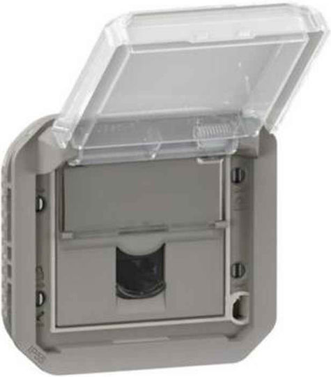 Legrand Plexo Single Mecanism de priză de rețea RJ45 De tip Cat6 în culoarea Gri 069569L