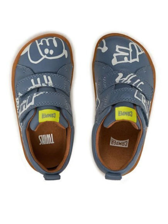 Twins Kids Sneakers with Scratch Blue