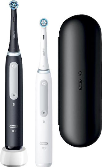 Oral-B Io Series 4 Elektrische Zahnbürste mit Drucksensor und Reisetasche Schwarz