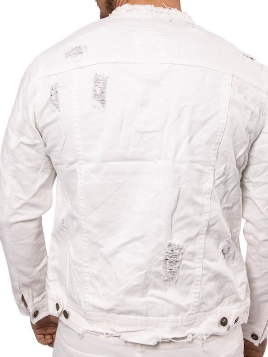 Senior Men's Denim Jacket White