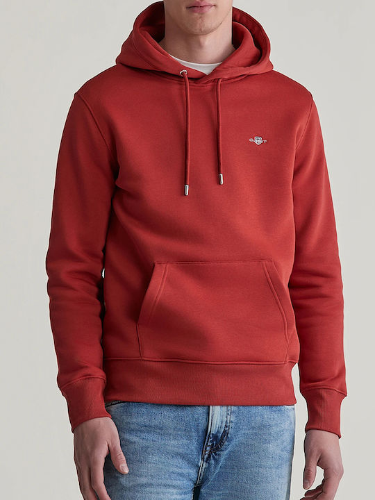 Sweatshirt with Hood Orange Red
