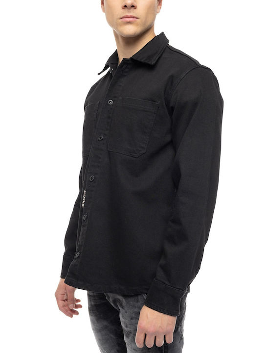 Μακρυμάνικo Overshirt Μαύρο