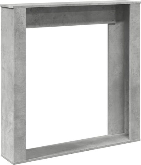 vidaXL Μεταλλικό Προστατευτικό Τζακιού 100x20x100cm Γκρι