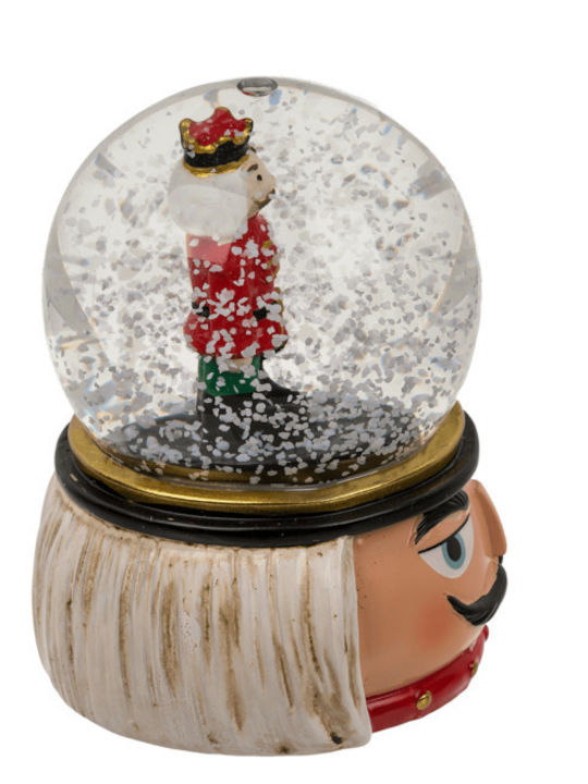 Nussknacker Weihnachts Schneekugel mit Nussknacker 8x9cm