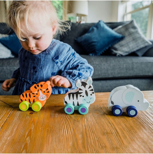 Orange Tree Toys Push Along Ζέβρα από Ξύλο για 18+ Μηνών