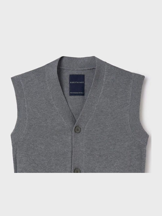 Kids Vest Knitted Gray