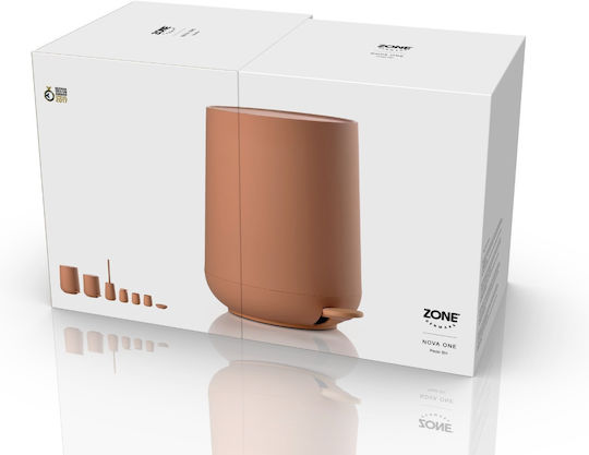 Zone Denmark Kunststoff Badezimmer Mülleimer Sanftes Schließen 5Es Orange