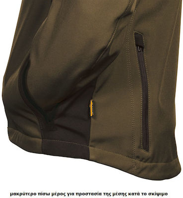 Geacă de Vânătoare Elastică Softshell Cofra Klarbo Negru Lime