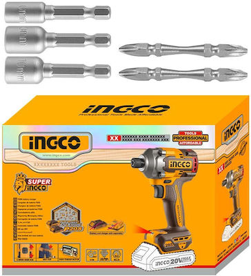 Ingco Impact Screwdriver Battery Brushless 20V Solo