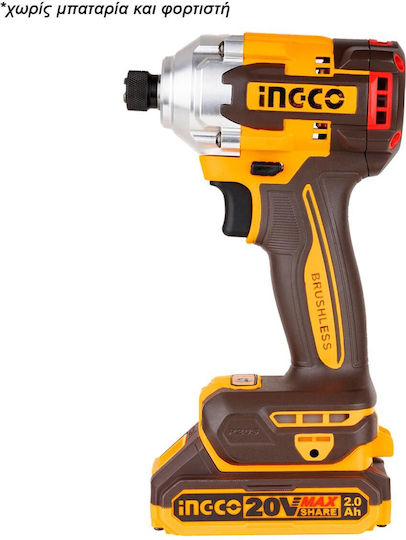 Ingco CIRLI20281 Schlagbohrmaschine Batterie Solo Bürstenlos 20V