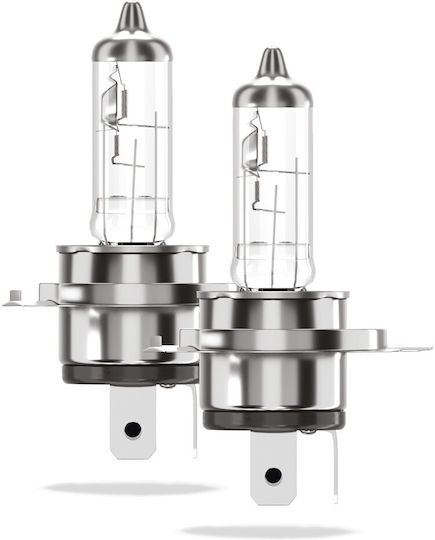 Bec Halogen Alca H4 100% Mai Multă Lumină Lampă Auto Sursă de Lumină Auto 12v 60w Bază P43t Pachet 2