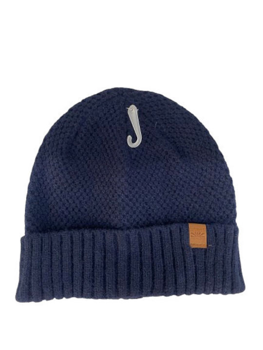 Funky Buddha Beanie Unisex Σκούφος Πλεκτός σε Μπλε χρώμα