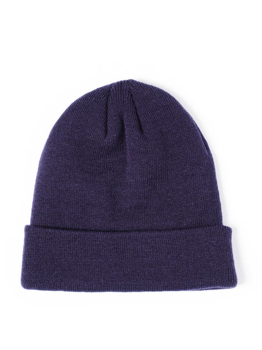 Basehit Beanie Unisex Beanie with Rib Knit in Navy Blue color