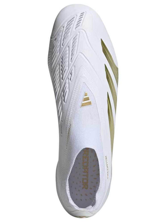 Adidas Predator Elite Ll FG Χαμηλά Ποδοσφαιρικά Παπούτσια με Τάπες Λευκά