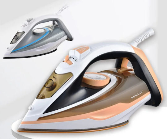 Newest Steam Iron 2200W with Ceramic Plate and Continuous Steam Supply 50g/min