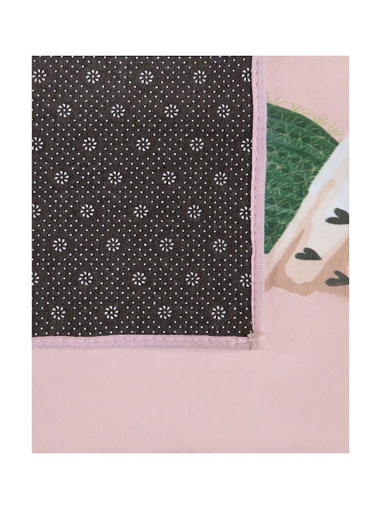 Beliani Rug Rectangular Pink
