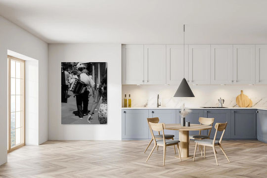 Gemälde Straßenmusiker in der Menge 100x150